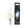 Лампа светодиодная Black LED Filament Свеча на ветру E14 7W 580lm 4100K step dimmable