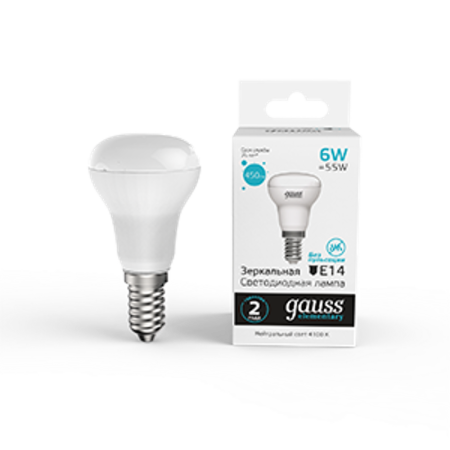 Лампа светодиодная Elementary R50 6W 450lm 4100K Е14 LED 1/10/50