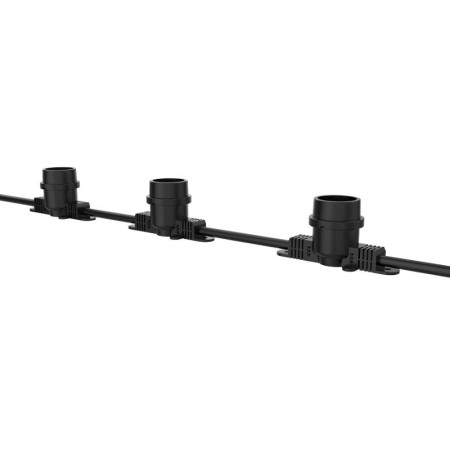 Уличная гирлянда белт-лайт PBL-S20/ L06+1.5 Black E27 (универс.крепл, без ламп) IP65
