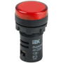 Лампа AD22DS(LED)матрица d22мм красный 12В AC/DC