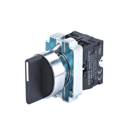 Переключатель NP2-BD35, 3 положения фиксацией, 1НО+1НЗ, IP40 (R)