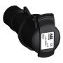 Розетка кабельная Easy&Safe 216EC6B,16А,2P+E,IP44,6ч,черн