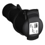 Розетка кабельная Easy&Safe 232EC6B,32А,2P+E,IP44,6ч,черн