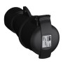 Розетка кабельная Easy&Safe 332EC6B,32А,3P+E,IP44,6ч,черн
