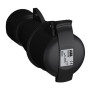 Розетка кабельная Easy&Safe 332EC9B,32А,3P+E,IP44,9ч,черн