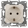 Розетка 2P+E Schuko 16A-250В IP20 винт Эра12 слоновая кость
