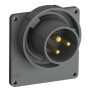 Вилка с прямым фланцем Easy&Safe 216EBU1W,16A,2P+E,IP67,1ч
