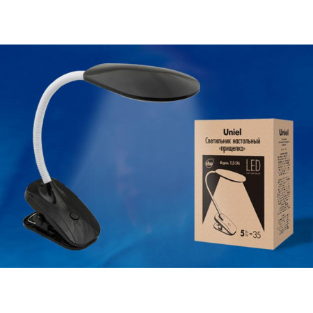 Светильник настольный TLD-546 Black/LED/350Lm/4500K «прищепка» 5W Черный