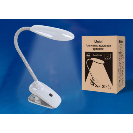 Светильник настольный TLD-546 White/LED/350Lm/4500K «прищепка» 5W Белый
