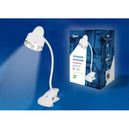 Светильник настольный TLD-557 Beige/LED/350Lm/5500K/Dimmer «прищепка» 5W сенсор Белый