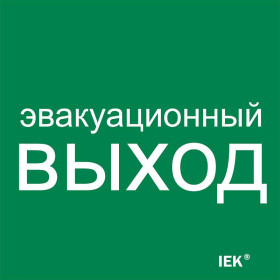 Этикетка самокл. 150х150мм "Эвакуац. выход"