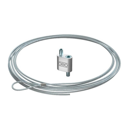 Подвес тросовый QWT S 2 5M G с петлей и фиксатором, 2,0х5000 мм ( QWT S 2 5M G )