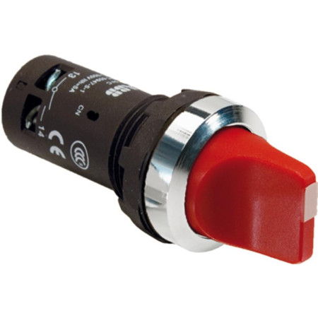 Переключатель C2SS1-30R-10 2-х позиционный красный 1НО (45 граду сов) с фиксацией
