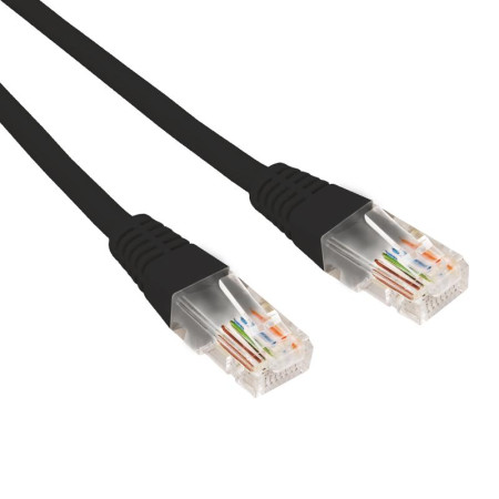 Патч-корд U/UTP, CAT 5e, RJ45-RJ45, 26AWG, LSZH, черный, 5м REXANT