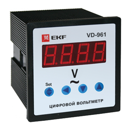 Вольтметр VM-D961 цифровой на панель 96х96 однофазный EKF PROxima