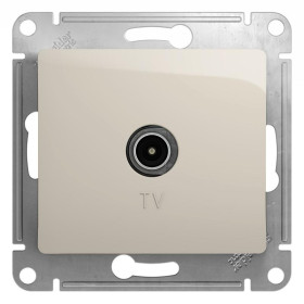 Glossa Молочный Розетка TV проходная 4DB