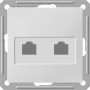 W59 Шампань Розетка компьютерная 2-ая RJ45 кат.5e