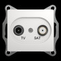 Glossa Белый TV-SAT Розетка оконечная 1DB