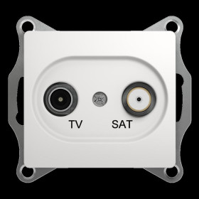 Glossa Белый TV-SAT Розетка оконечная 1DB