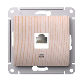 GLOSSA Сосна Розетка компьютерная RJ45 кат.5Е, механизм