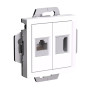 AtlasDesign Белый Розетка 2-ая HDMI+RJ45, кат.5Е, механизм