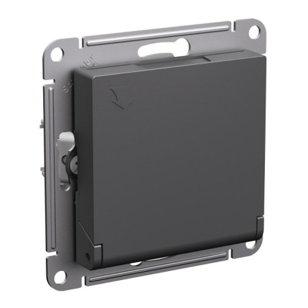 AtlasDesign Базальт Розетка с заземлением со шторками с крышкой, 16А, IP20, механизм
