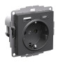AtlasDesign Базальт Розетка 16А с 2 USB A+C, 5В/2,4А/3,0А, 2х5В/1,5А, механизм