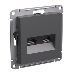 AtlasDesign Базальт Розетка 2-ая компьютерная RJ45+RJ45, кат.5Е, механизм