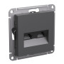 AtlasDesign Базальт Розетка 2-ая компьютерная RJ45+RJ45, кат.5Е, механизм