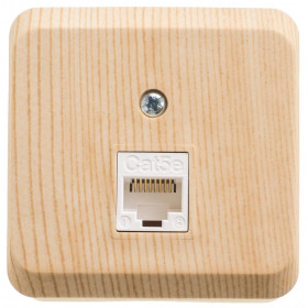 Этюд Сосна О/У Розетка компьютерная RJ45 кат.5E