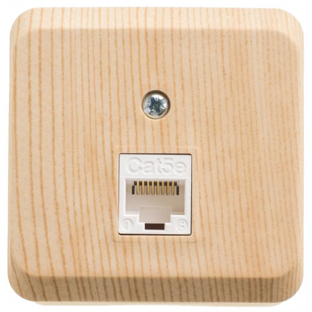Этюд Сосна О/У Розетка компьютерная RJ45 кат.5E
