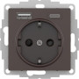 AtlasDesign Розетка 16А c 2 USB A+C, 5В/2,4А/3,0А, 2х5В/1,5А, механизм, Мокко