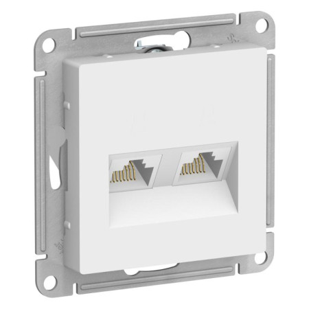 AtlasDesign Лотос Розетка 2-ая компьютерная RJ45+RJ45, кат.5Е, механизм