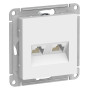 AtlasDesign Лотос Розетка 2-ая компьютерная RJ45+RJ45, кат.5Е, механизм