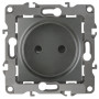 Розетка 12-2105-12 2P, 16АХ-250В,  графит (10/100/2500)