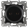 Розетка 12-2105-06 2P, 16АХ-250В,  чёрный (10/100/2500)