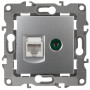 Розетка информационная+TV 12-3110-03 RJ45+TV,  алюминий (10/100/2500)