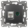 Розетка информационная+TV 12-3110-12 RJ45+TV,  графит (10/100/2500)