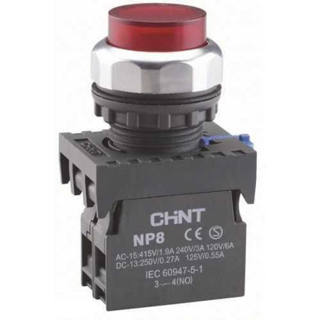 Кнопка управления NP8-10BND 1НО зеленая AC/DC24В(LED) IP65 (R)