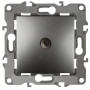Розетка TV 12-3101-12 одиночная,  графит (10/100/2500)