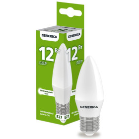 Лампа светодиодная C35 свеча 12Вт 230В 4000К E27