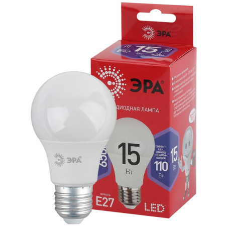 Лампа светодиодная ЭКО LED A60-15W-865-E27 R (диод, груша, 15Вт, хол, E27)