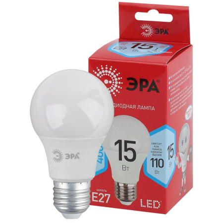Лампа светодиодная ЭКО LED A60-15W-840-E27 R (диод, груша, 15Вт, нейт, E27)
