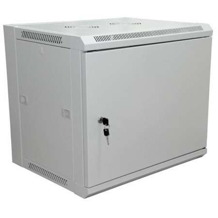 19" Настенный шкаф PRO 9U 600×600×500 мм (ШxГxВ) -дверь металл,стенки съемные (разобранный) RAL 7035
