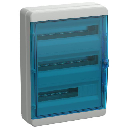 TEKFOR Корпус пласт. КМПн-54 IP65 син. прозр. дверь