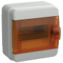 TEKFOR Корпус пласт. КМПн-6 IP65 оранж. прозр. дверь