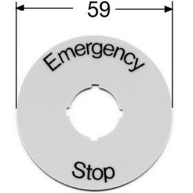 Шильдик круглый Emergency stop MA6-1026