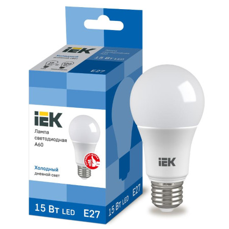 Лампа светодиодная LED 15Вт Е27 230В 6500К ECO А60 груша