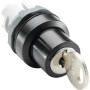Переключатель M3SSK2-102 с ключом 3-х позиционный с фиксацией (т олько корпус) (ключ Ronis 72 достается в среднем положени