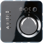 KNX-регулятор с шинным сопряжением с ручкой для установки температуры черный